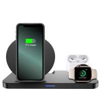 Amazon Hot Wireless Charger Stand 3 In 1 Wireless Charging Dock For iPhone and AirpodsPro iWatch